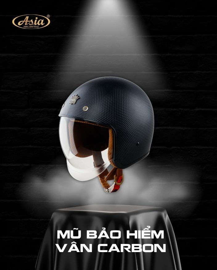 Kinh nghiệm chọn mũ bảo hiểm carbon nửa đầu cho người mới bắt đầu